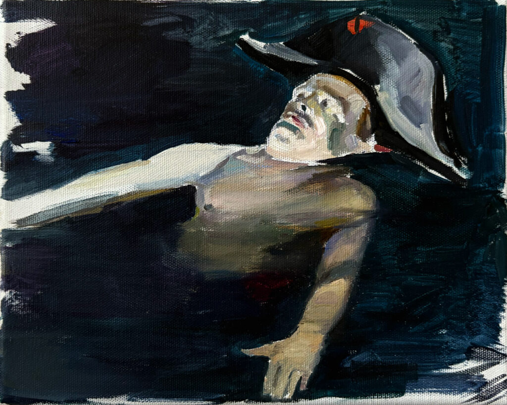 Aqua Fragment, Oil on Canvas, 20 x 30 cm, 2025