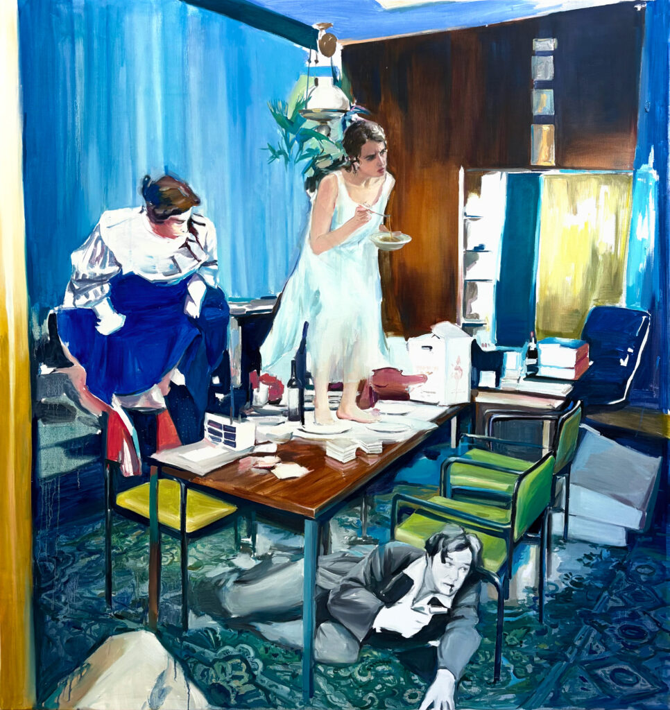 Feeding Time, Oil on Canvas, 146 x 145 cm, 2026