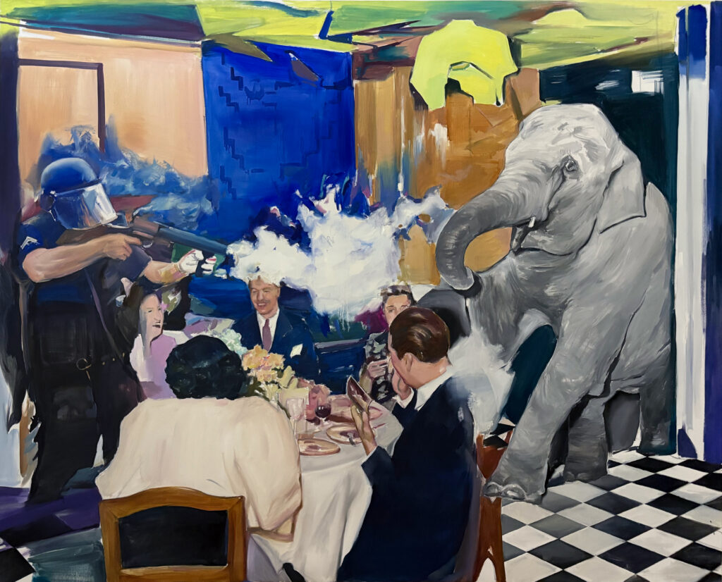 Elephant in the room II, Oil on Canvas, 130 x 162, 2026